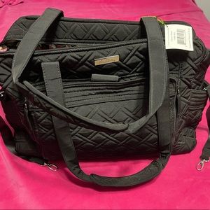 Vera Bradley Stroll Around Baby Diaper Bag Black